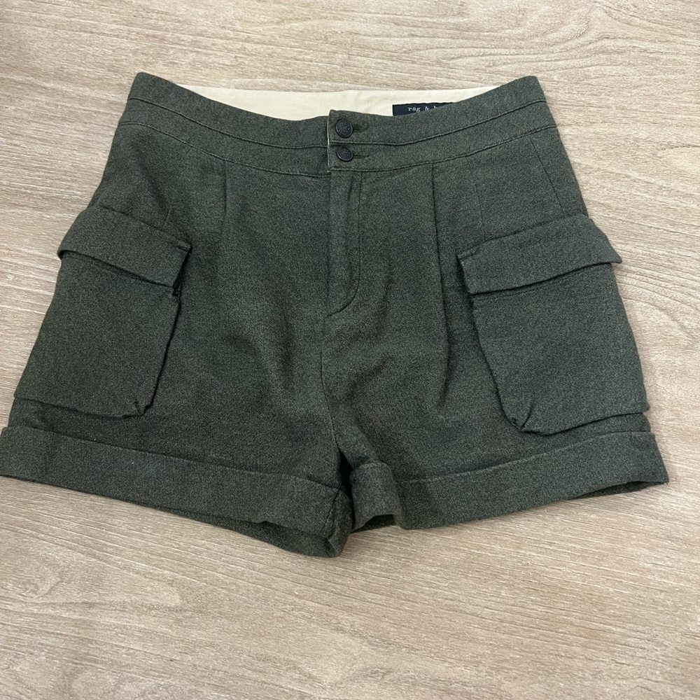 Rag and Bone olive dress cargo shorts size 4